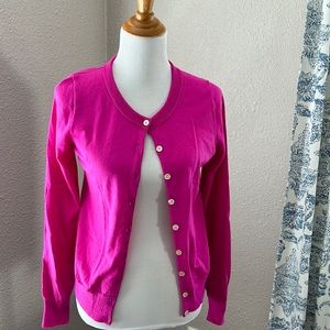 J crew pink cardigan